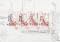 Wim Delvoye // dessin préparatoire pour cloaca